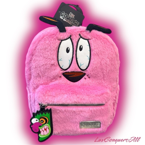 Cartoon Network Courage The Cowardly Dog Fuzzy Mini Backpack main image 6